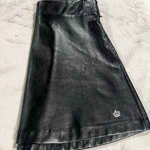 Juicy Couture Faux Leather Skater Skirt